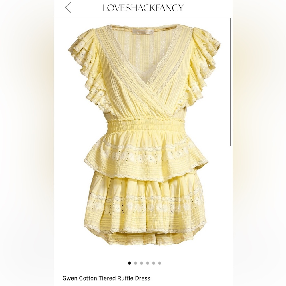 LoveShackFancy Gwen Tiered Ruffle Dress XS